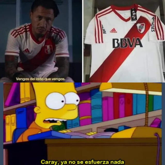 La nueva camiseta de Perú es comparada con la de River Plate del 2016. Foto: difusión
