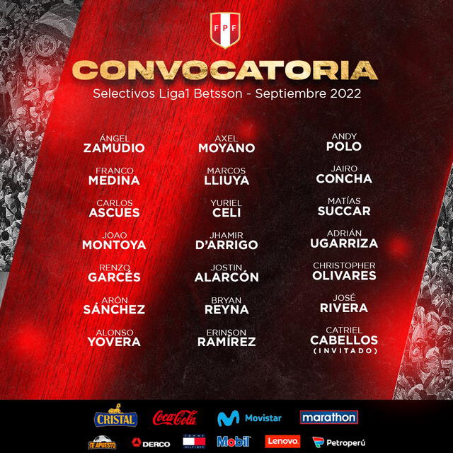 Selección peruana: lista selectiva de la Liga 1
