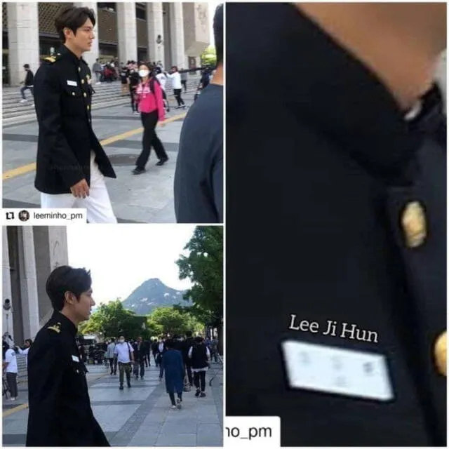 La insignia que lleva Lee Min Ho, tendría el nombre de su personaje en la República de Corea del Sur.