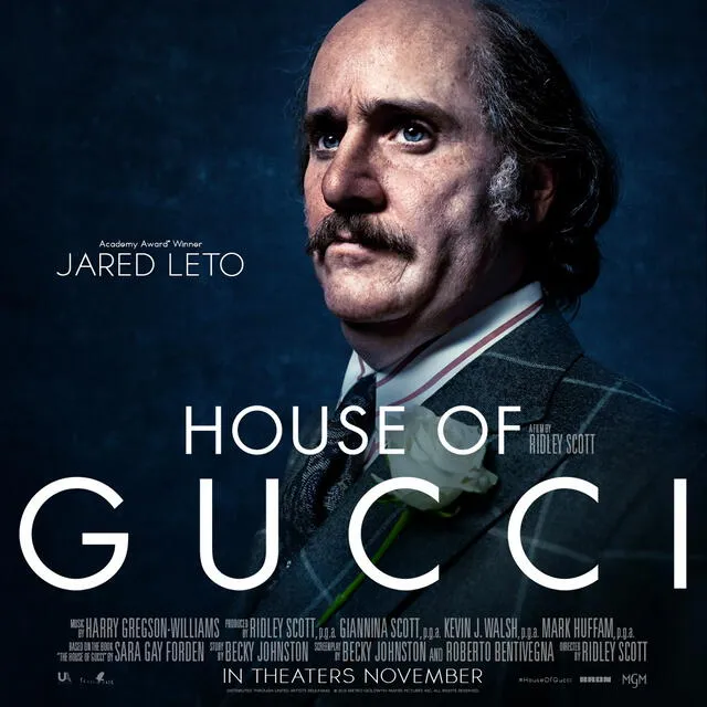 Jared Leto en House of Gucci. Foto: Twitter/@HouseOfGucciMov