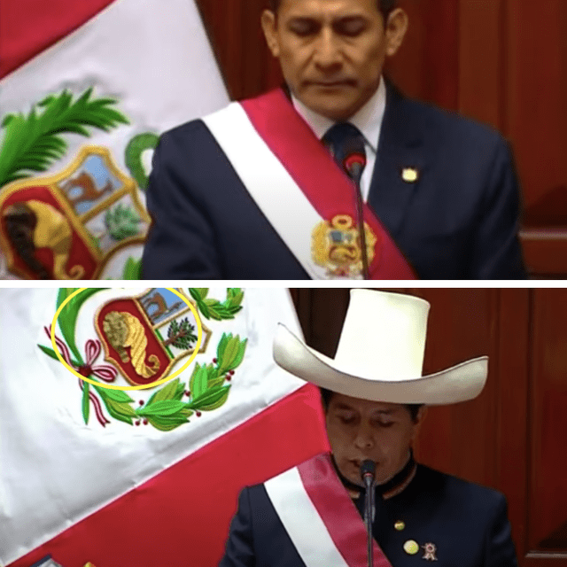 Mensaje a la Nación de Ollanta Humala en el 2011 (arriba). Mensaje a la Nación del actual presidente Pedro Castillo (abajo). Foto: captura de TV Congreso