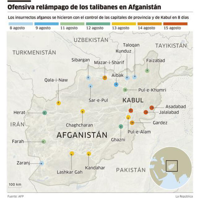 Caída de Afganistán por los talibanes