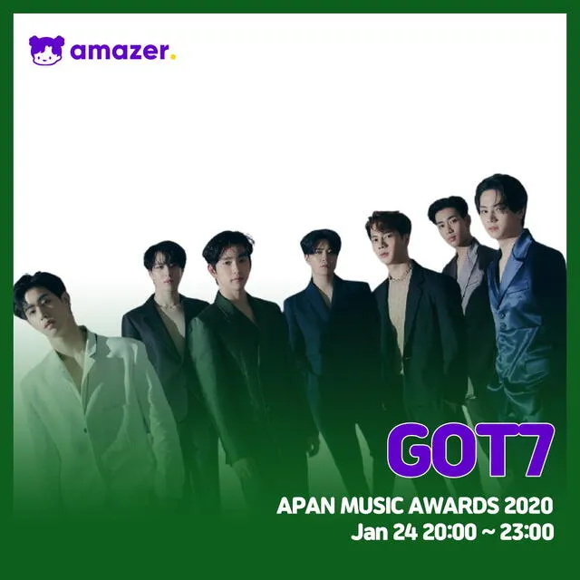 GOT7 en APAN Music Awards 2020. Foto: Amazer app