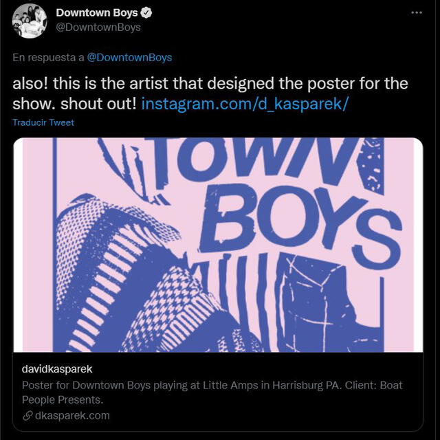 Tercer post de Downtown boys sobre denuncia de plagio a SM por póster de NCT 127. Foto: captura Twitter