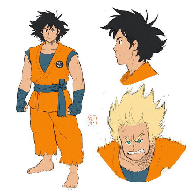 Goku como un personaje del Studio Ghibli.