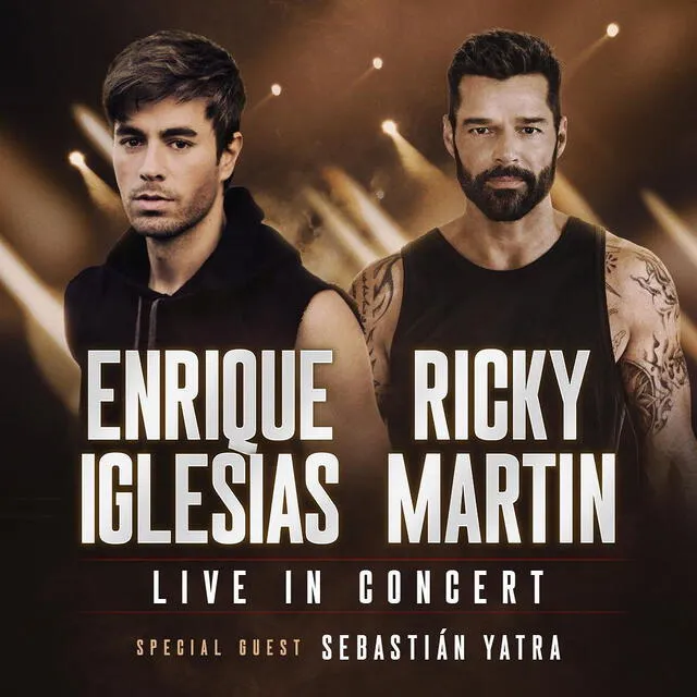 Afiche oficial del tour de Enrique Iglesias y Ricky Martin. Foto: difusión