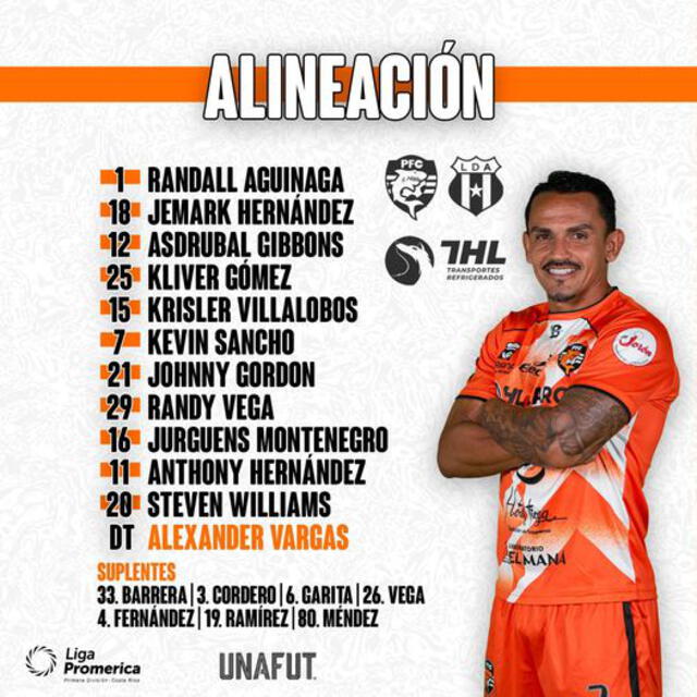 Equipo titular de los tiburones. Foto: Puntarenas FC