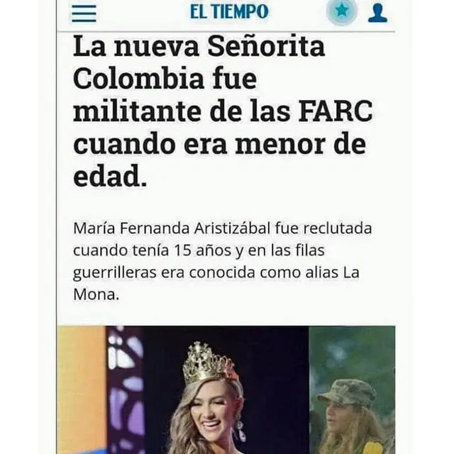 Viral falso sobre Señorita Colombia.