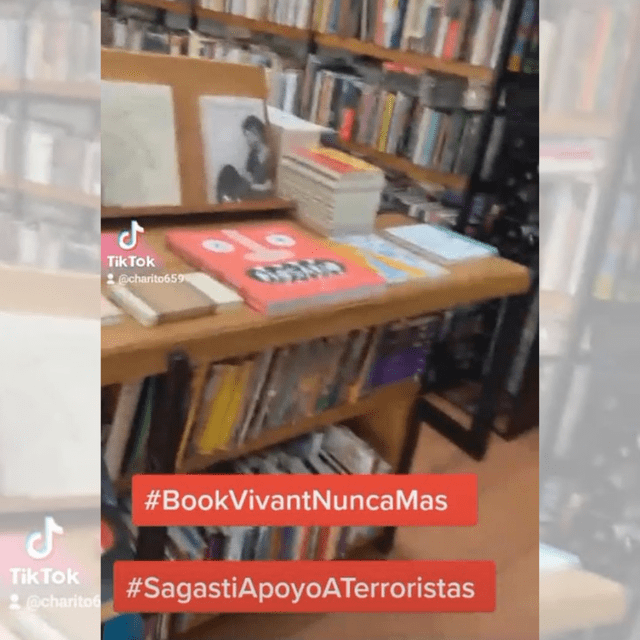 Video grabado en librería de San Isidro se viralizó en redes sociales. Fuente: Twitter