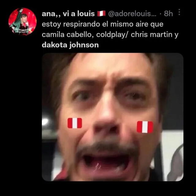 Memes tras la llegada de Coldplay a Lima, Perú. Foto: captura Twitter