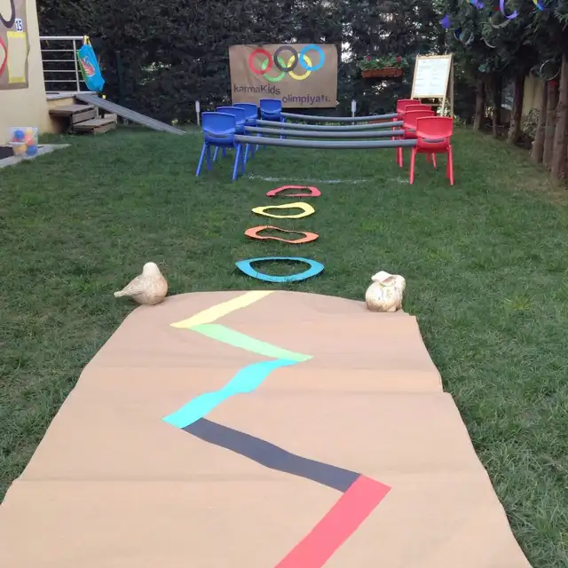 Olimpiadas para niños en el jardín.
