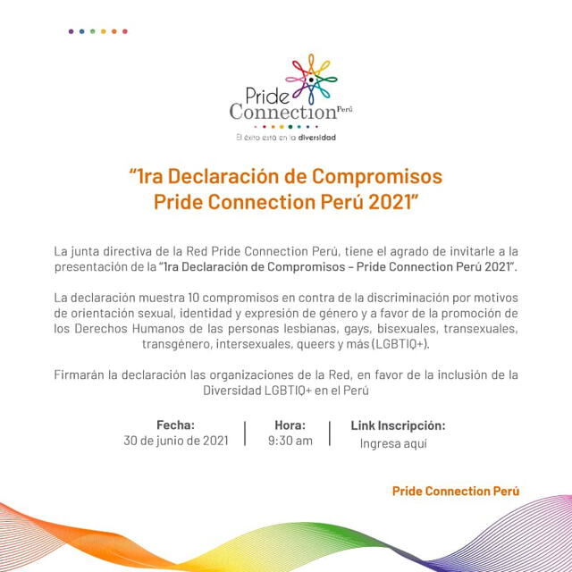 Invitación del Pride Connection. Foto: Facebook