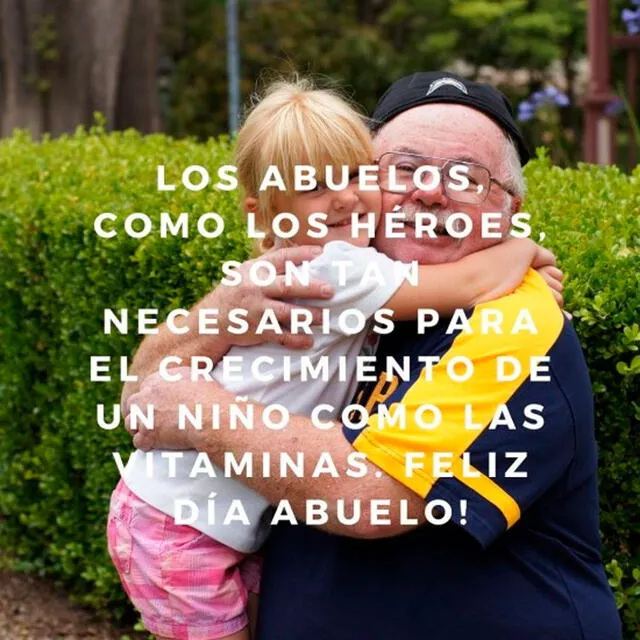  Imágenes con frases por el Día del abuelo 2023. Foto: Ideas imágenes    