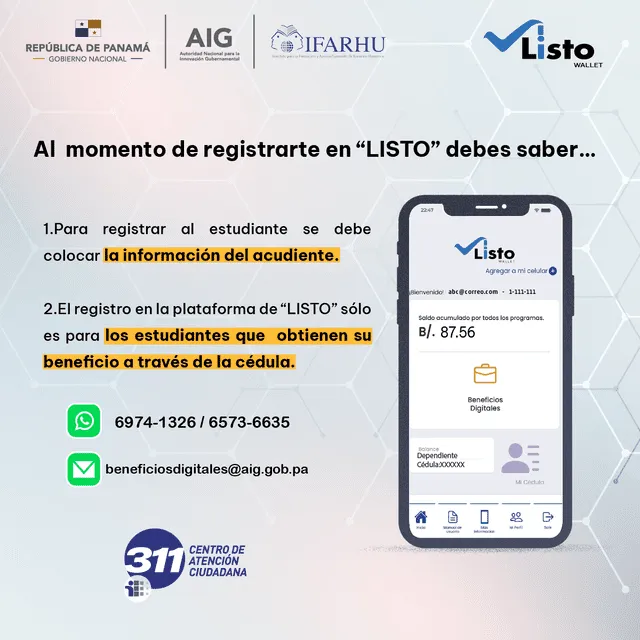 Listo Wallet es la plataforma oficial del Gobierno para la entrega de beneficios sociales. Foto: aigesinnovacion/X