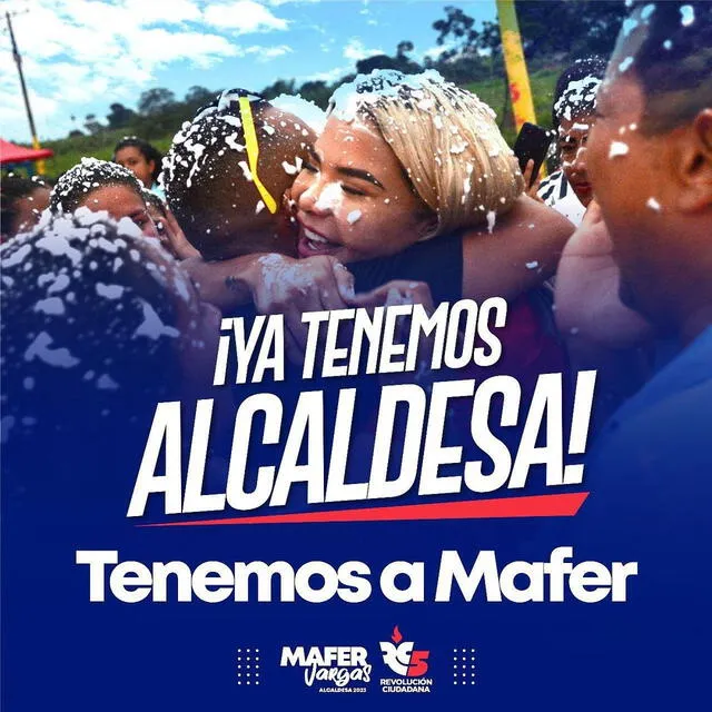  Mafer Vargas publica en sus redes sociales su victoria en las elecciones de Ecuador 2023. Foto: Instagram / Maferita Vargas   