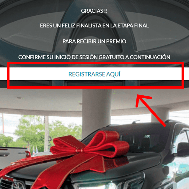 Ese hipervínculo redirige a la página que intentará robar tus datos. Foto: captura de la web Ese hipervínculo redirige a la página que intentará robar tus datos. Foto: captura de la web