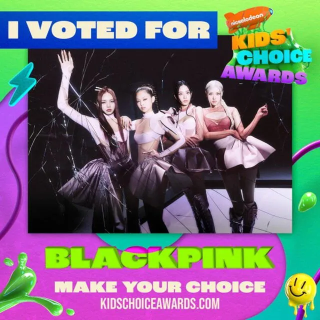  BLACKPINK en los Nickelodeon Kids' Choice Awards 2023. Foto: Twitter   