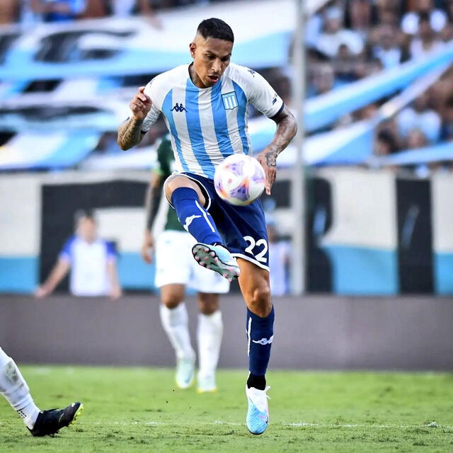 Paolo Guerrero llegó a Racing tras su paso por Avaí. Foto: Racing.   