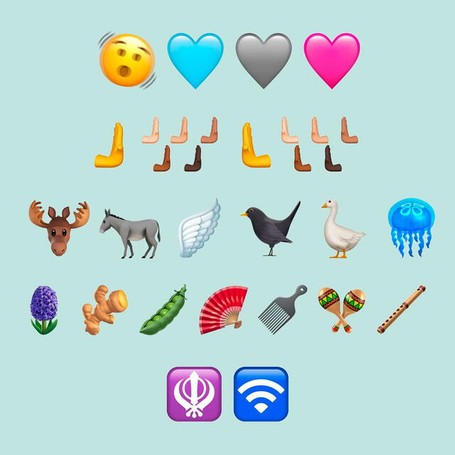  Todos los emojis que trae iOS 16.4. Foto: Applesfera<br><br>  