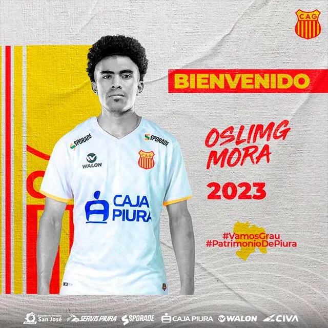 Oslimg Mora llegó a Atlético Grau este 2023. Foto: Atlético Grau   