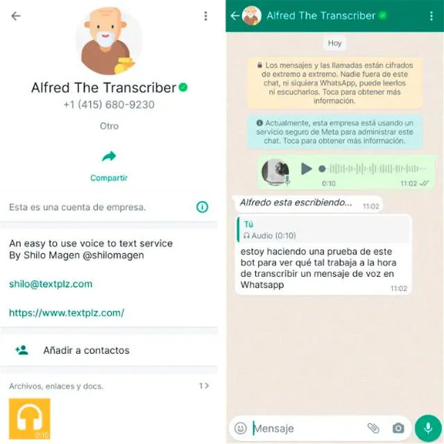  Así funciona el bot de WhatsApp. Foto: Andro4all   