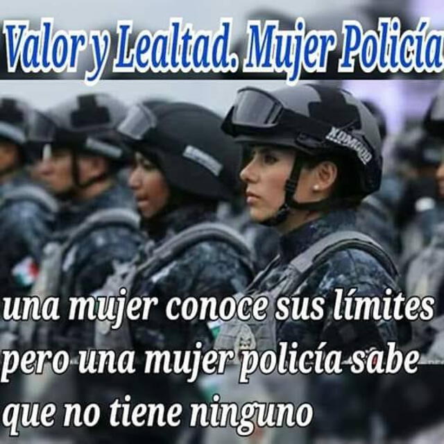  Imágenes para enviar en el Día de la Mujer Policía. Foto: Facebook    