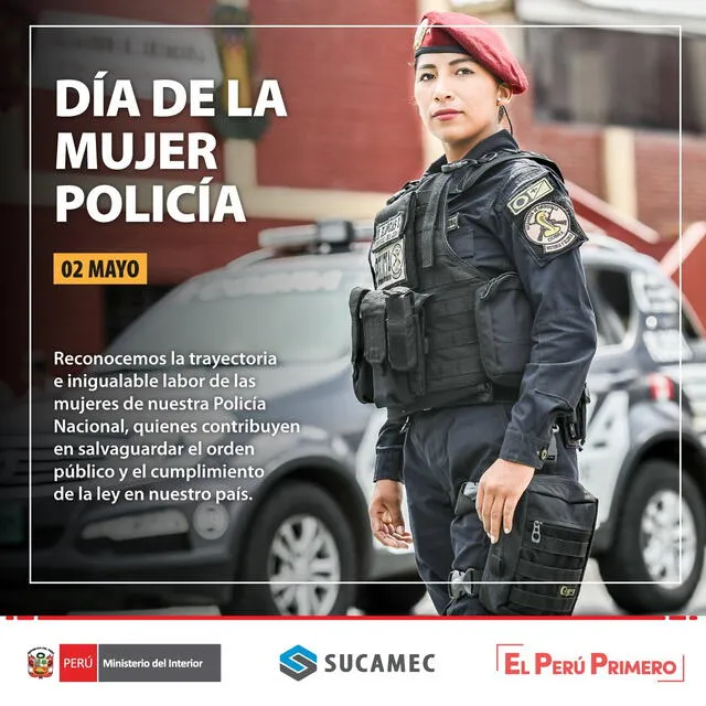  Imágenes para enviar en el Día de la Mujer Policía. Foto: Ministerio del Interior   