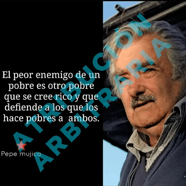  Publicación viral que le atribuye la frase a José Mujica. Foto: Facebook   