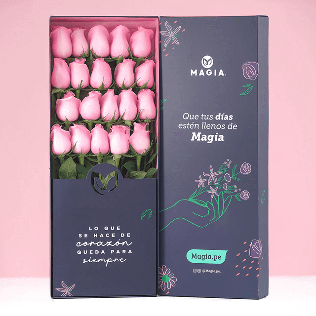  La caja Premium de rosas de Magia. Foto: Magia.pe   