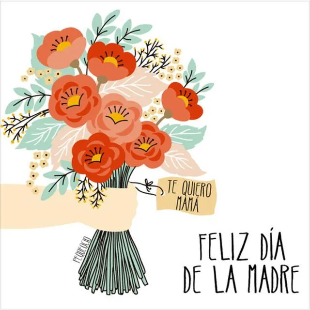 Envía un diseño simple y original deseando un feliz Día de la Madre. Foto: Pinterest   