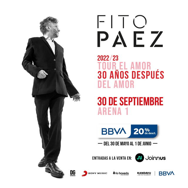 Fito Páez no brindaba un concierto en el Perú desde el año 2019. Foto: Joinnus   