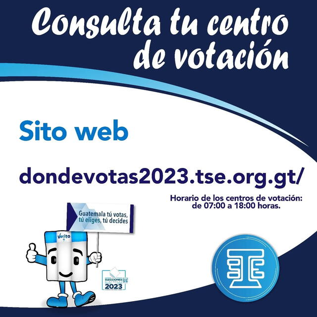 TSE Dónde me toca votar Guatemala 2023