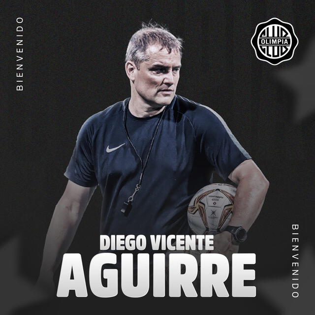  Diego Aguirre llegó a Olimpia en el 2023. Foto: Olimpia.   