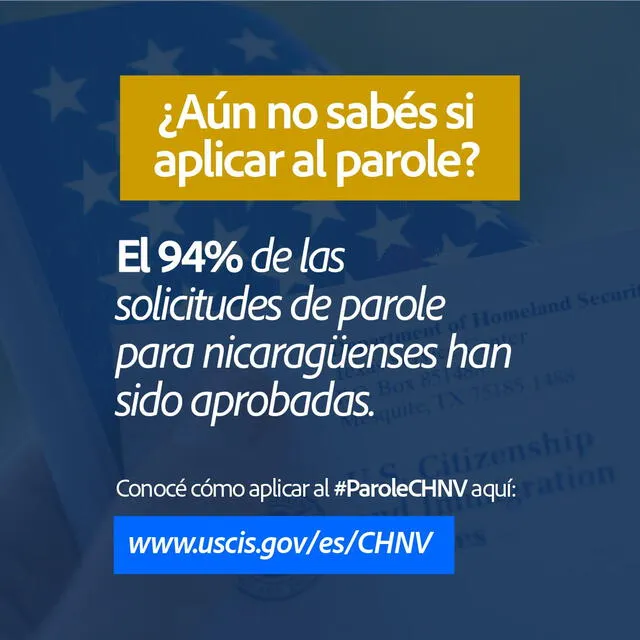 Parole Humanitario| Nicaragua| Estados Unidos| visa temporal| inmigrantes 