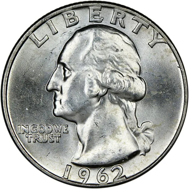  25 centavos de 1962-D de Washington. Foto: NGC    