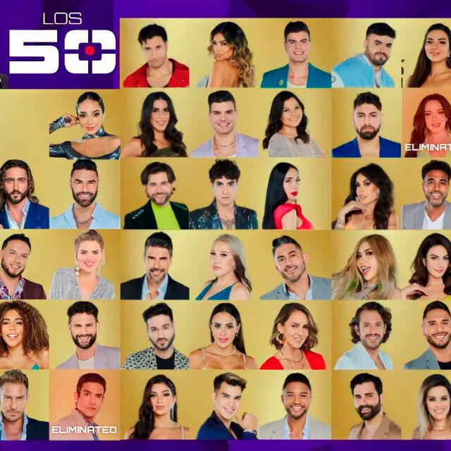  Los 50 participantes que pasaron por la hacienda de "Los 50" de Telemundo. Foto: difusión   