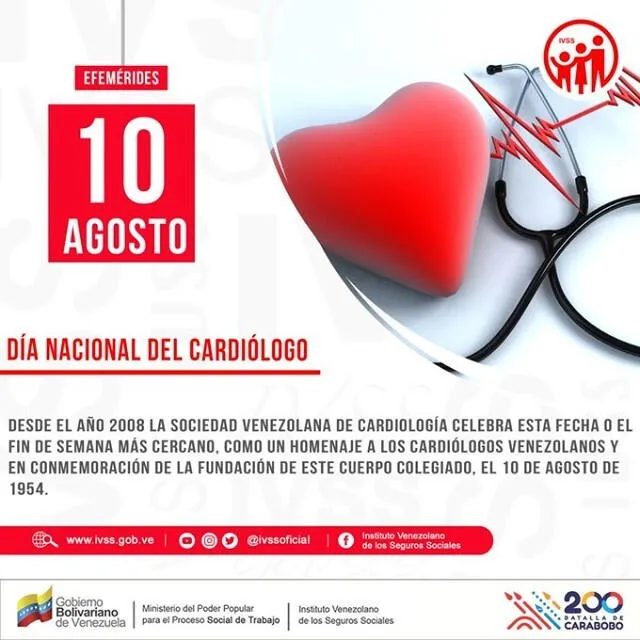 El 10 de agosto de 1954 se fundó la Sociedad Venezolana de Cardiología (SVC). Foto: IVSS Oficial/Instagram