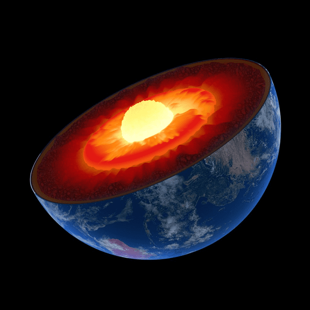  El núcleo de la Tierra, ubicado a más de 5.000 metros de la corteza, es un territorio inaccesible por su temperatura y presión extrema. Foto: National Geographic   