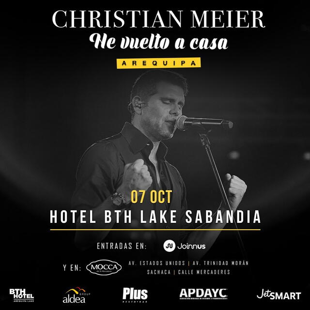  Concierto de Christian Meier en Arequipa. Foto: Christian Meier/Facebook   