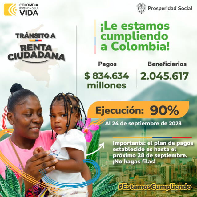  <br>El Gobierno de Colombia busca superar el umbral de pobreza en los hogares más necesitados de la nación. Foto: X de Prosperidad Social   