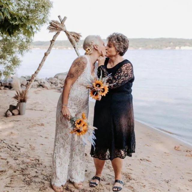  Monica y Michelle se casaron en Michigan en junio. Foto: Mirror<br>    