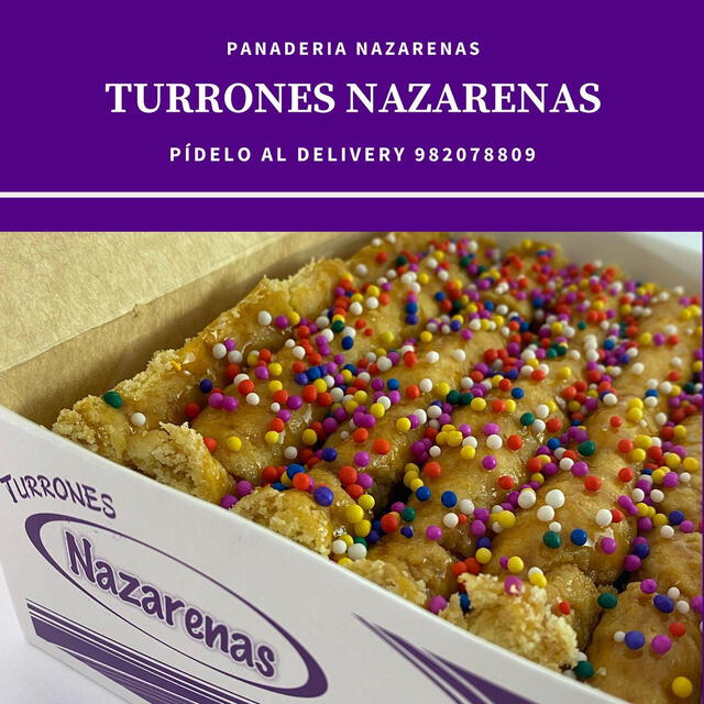 Turrón de la pastelería Nazarenas. Foto: Panadería Nazarenas/FB   