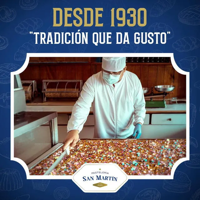 Turrón de la pastelería San Martín. Foto: Pastelería San Martín/FB   