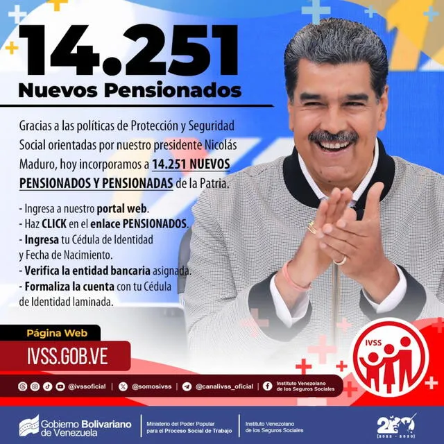Pensión IVSS noviembre 2023: ¿cuándo llegaría el próximo pago del seguro social? | pago pension IVSS | listado de nuevos pensionados del ivss 2023 | seguro social IVSS | Venezuela