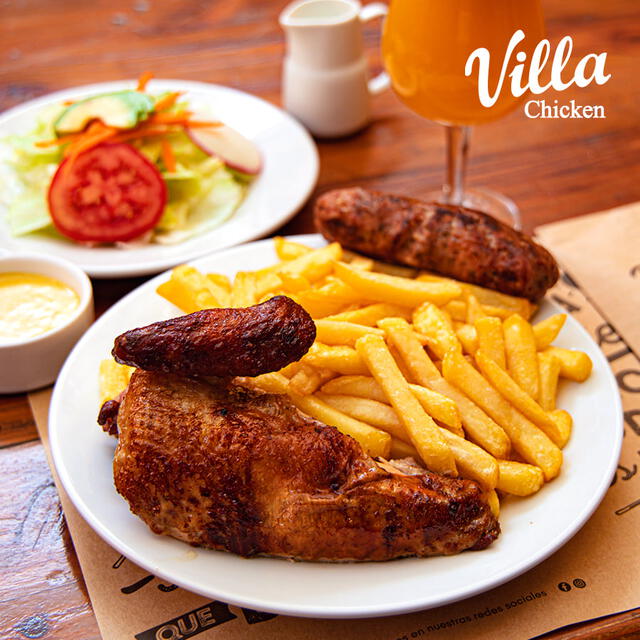  Un cuarto de pollo de Villa Chicken. Foto: Villa Chicken   