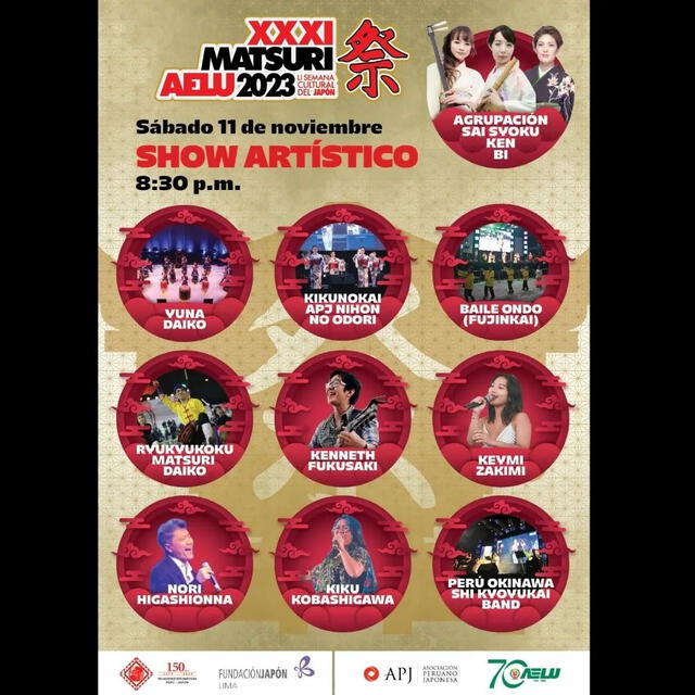  Los shows artísticos del Matsuri AELU 2023. Foto: AELU/Instagram   