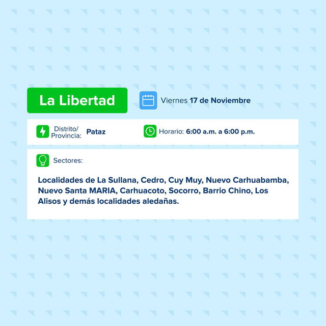 Corte de luz en La Libertad