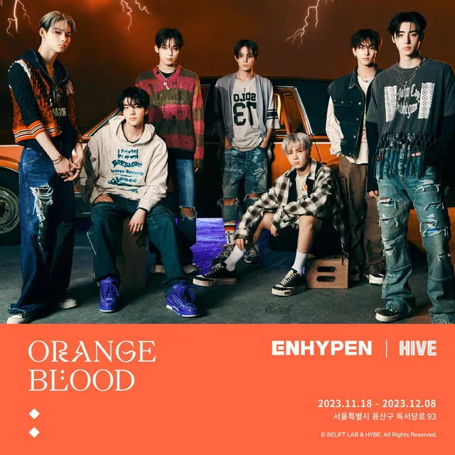  Estreno mundial de 'Orange Blood', quinto disco de ENHYPEN. Foto: ENHYPEN Oficial.   