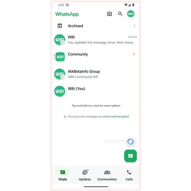  Así luce el nuevo botón de WhatsApp. Foto: Wabetainfo   