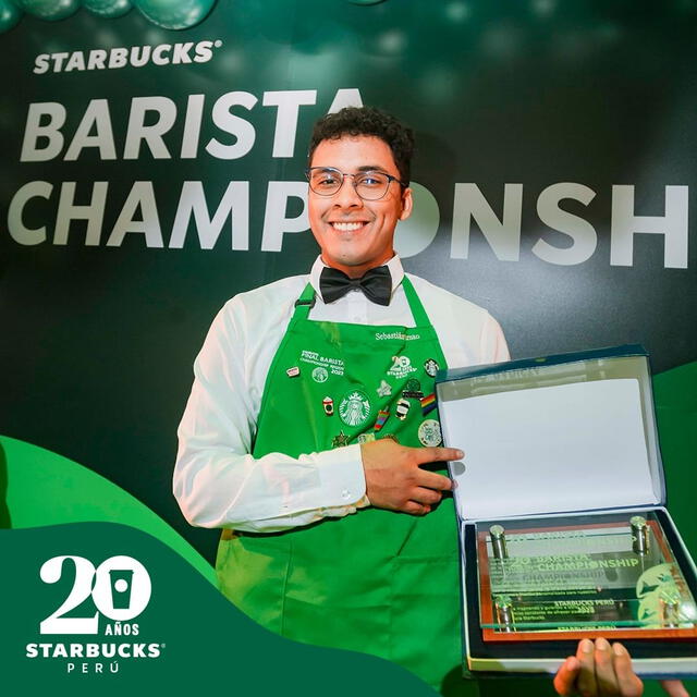  Sebastián Arnao ya había ganado el Barista Champions Perú en el 2023. Foto: Starbucks   